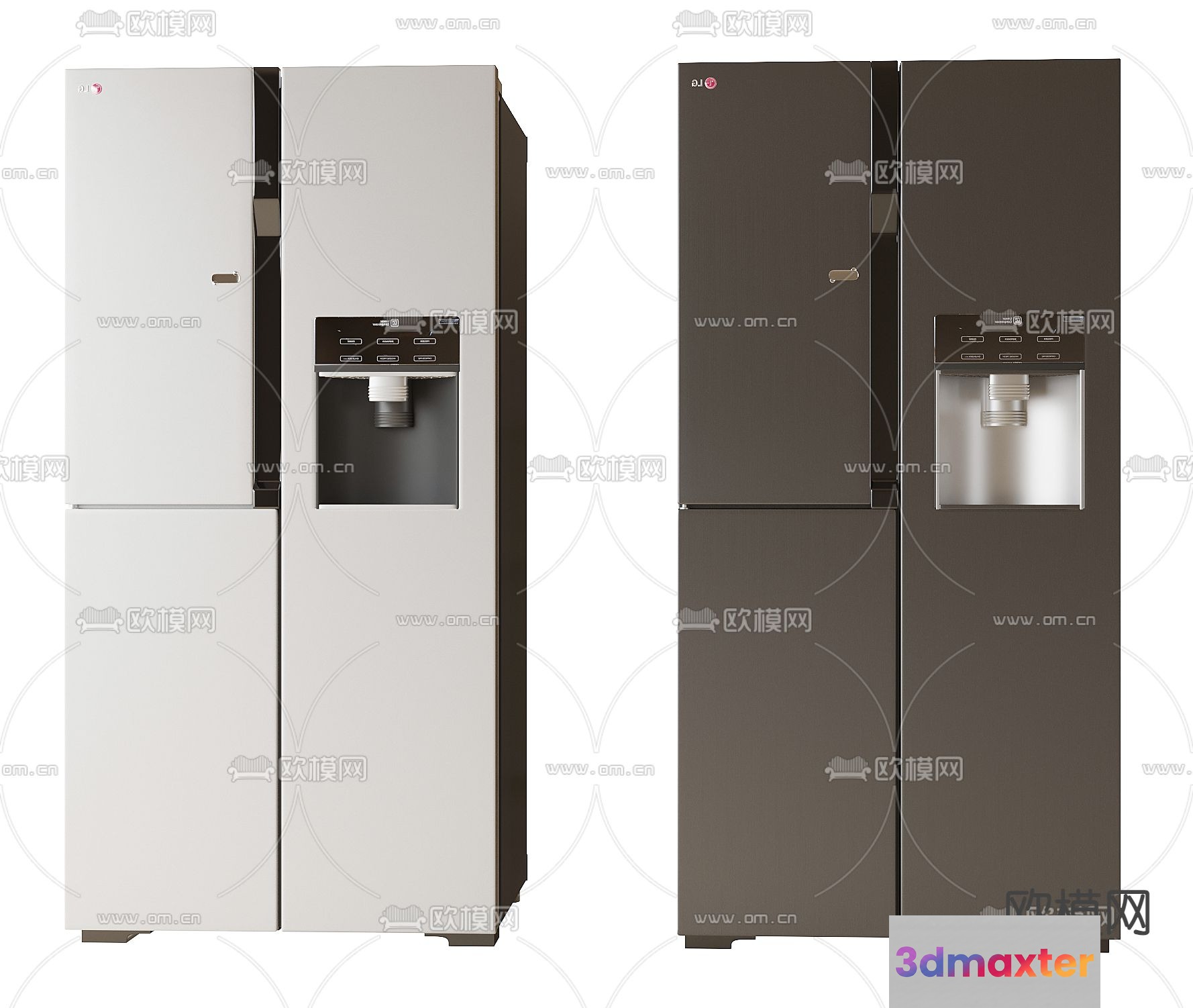 Modern Refrigerator 3D Model - 5427 - VRAY Render