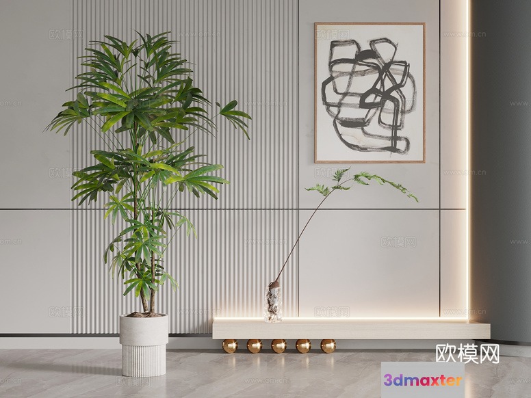 Modern Living Room 3D Model - 6438 - VRAY Render