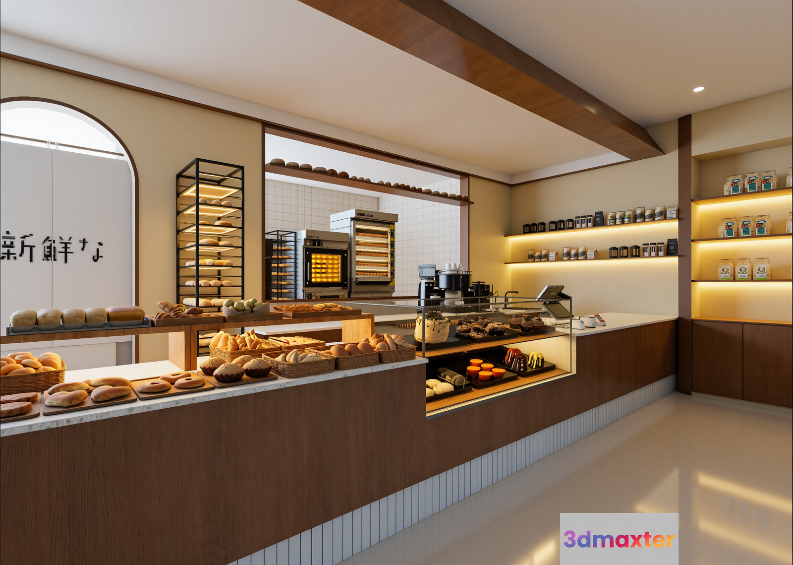 A Bakery Display 3D Model - 12814 - VRAY Render