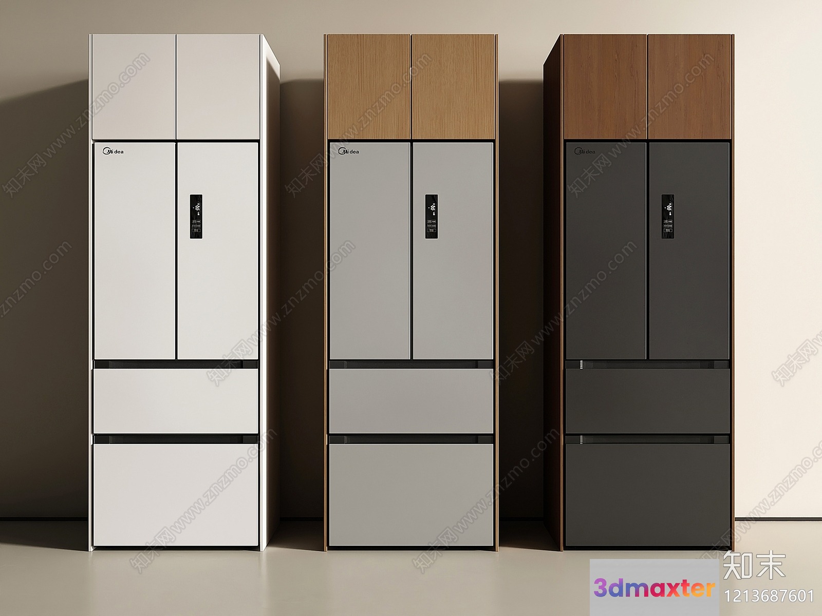 Modern Refrigerator Designs 3D Model - 7909 - VRAY Render