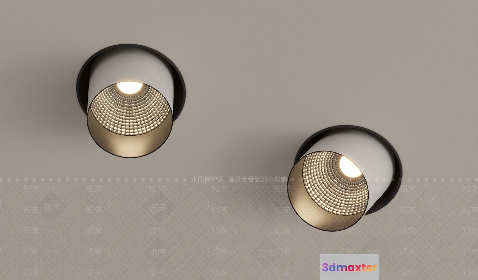 Gold Light Fixtures 3D Model - 18875 - VRAY Render