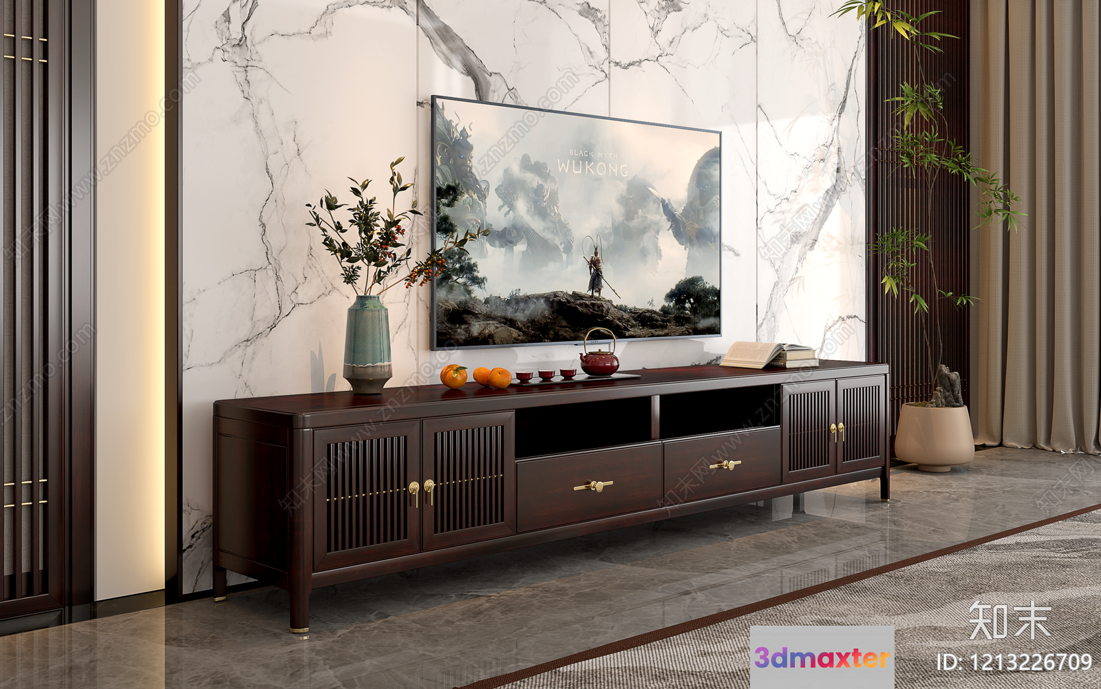 Modern Living Room 3D Model - 17276 - VRAY Render