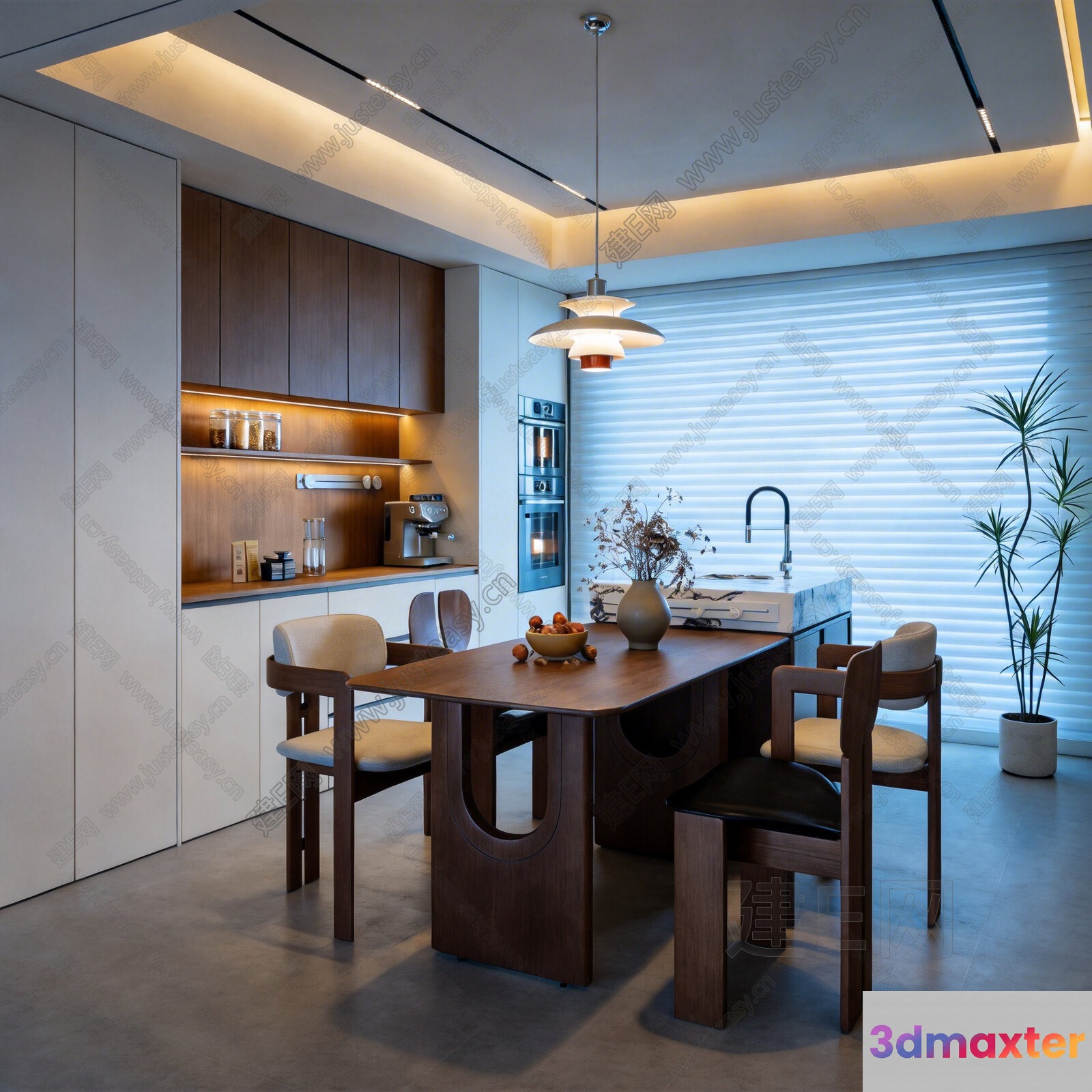 Modern Dining Room 3D Model - 7022 - VRAY Render