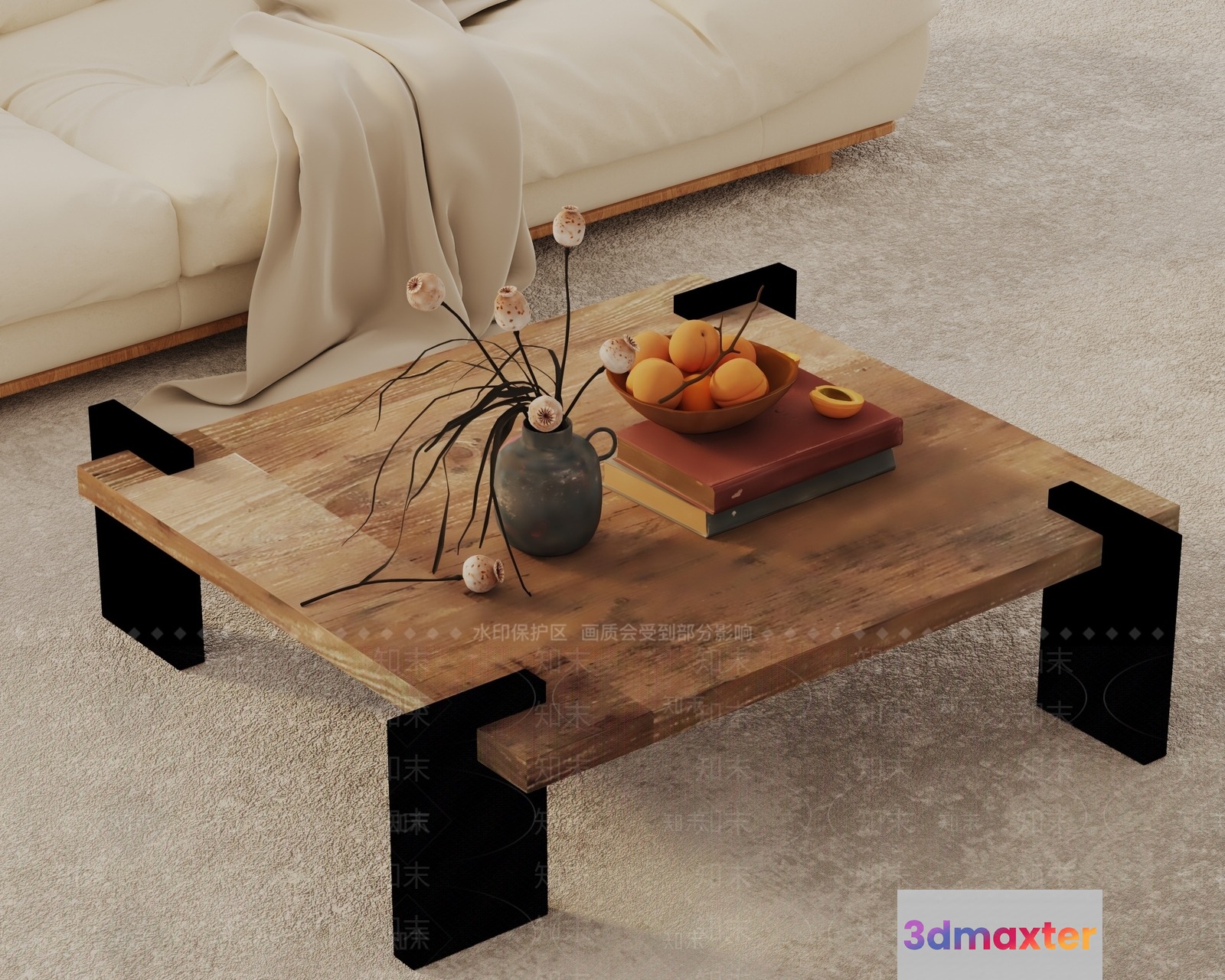 Modern Living Room 3D Model - 1313 - VRAY Render