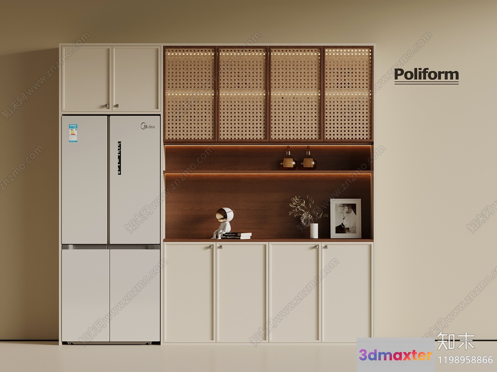 Modern Kitchen Design 3D Model - 15905 - VRAY Render