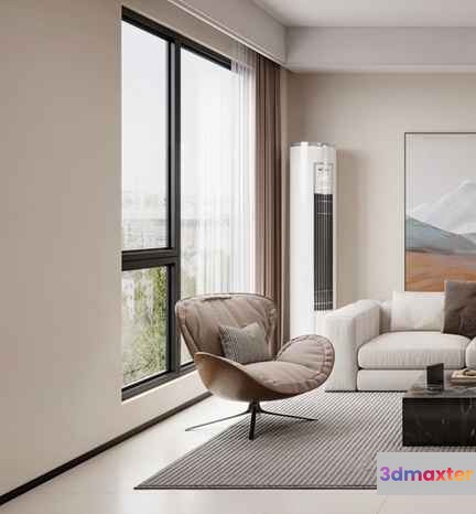 Modern Living Room 3D Model - 21336 - CORONA Render
