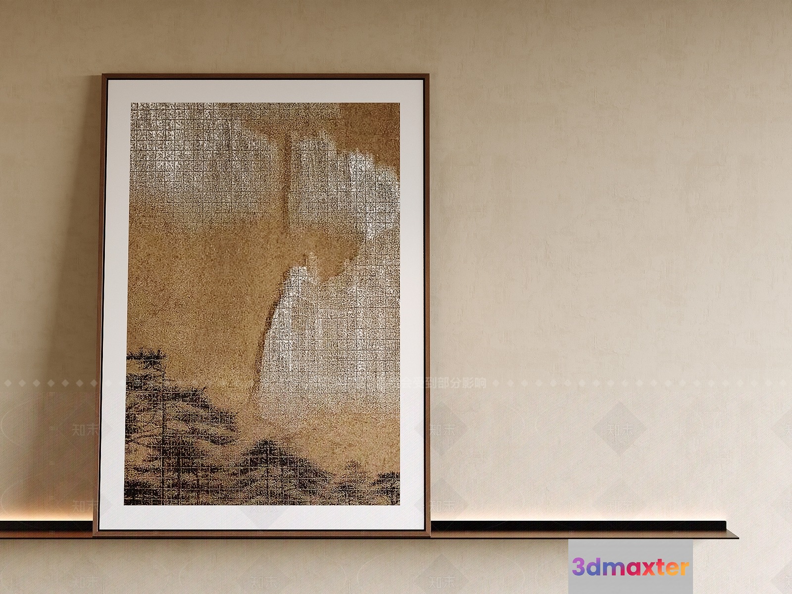 A Framed Artwork 3D Model - 9876 - VRAY Render