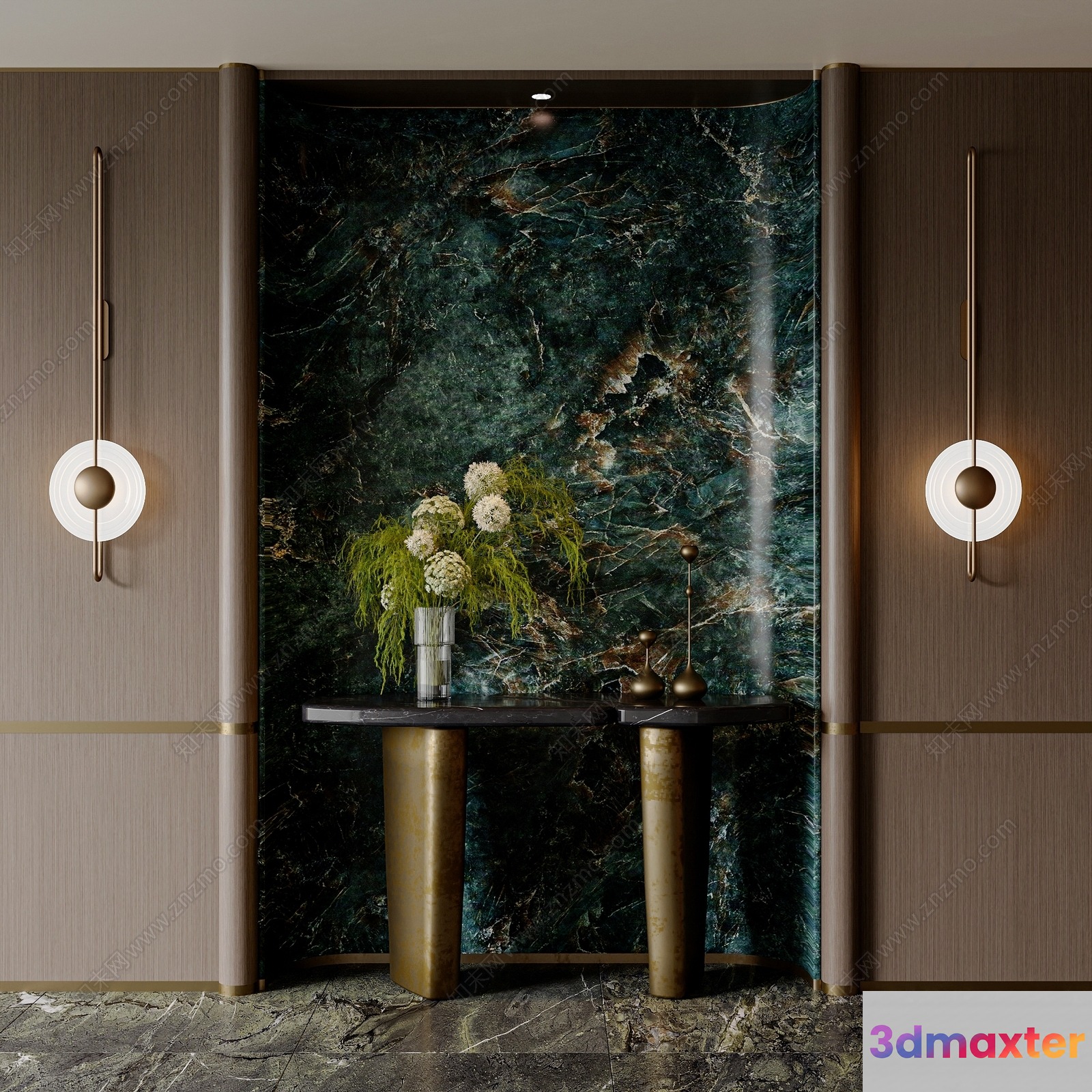 Modern Elegant Entryway 3D Model - 6590 - VRAY Render