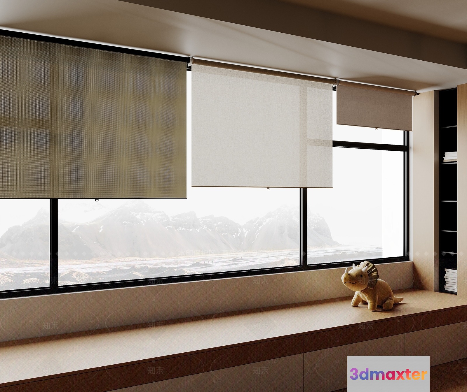 Window With Blinds 3D Model - 20655 - VRAY Render