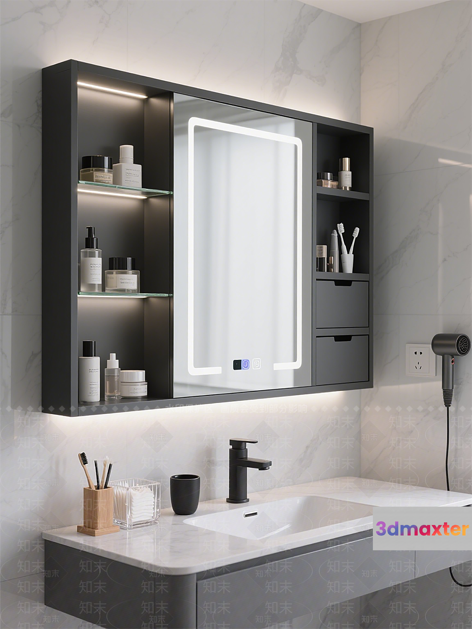 Modern Bathroom Sink 3D Model - 8403 - VRAY Render