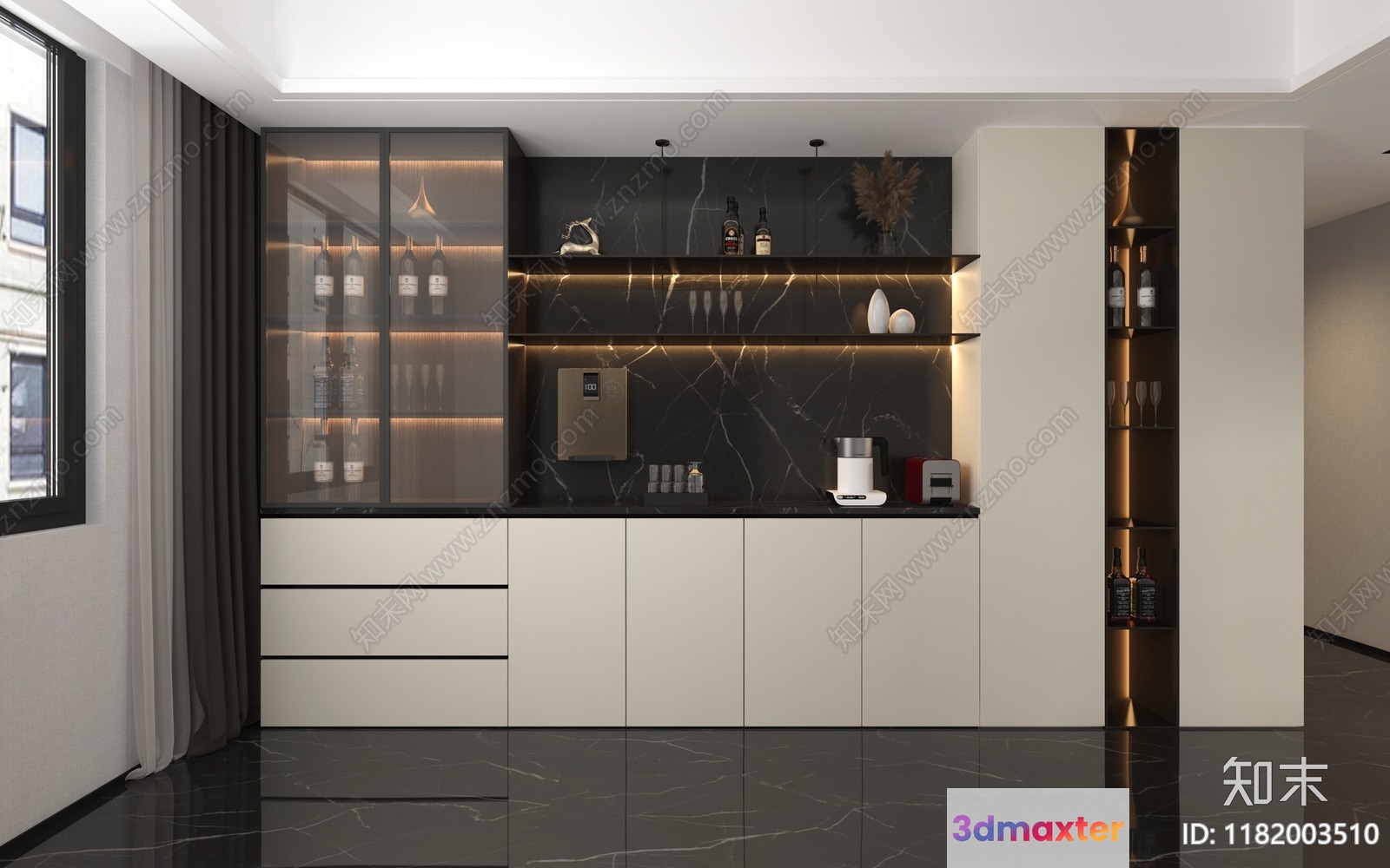 Modern Kitchen Area 3D Model - 15367 - VRAY Render