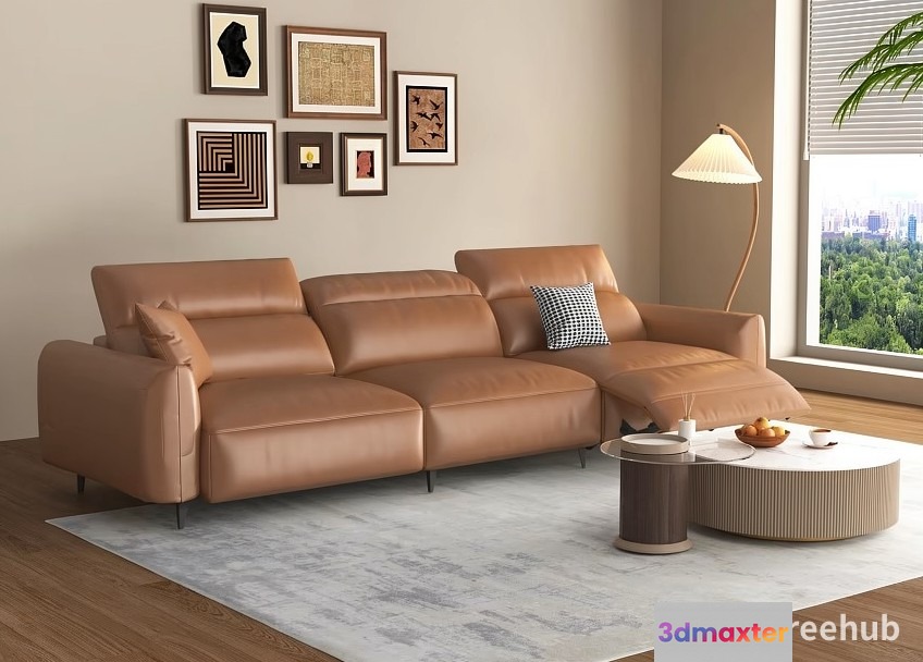 Modern Living Room 3D Model - 20281 - VRAY Render