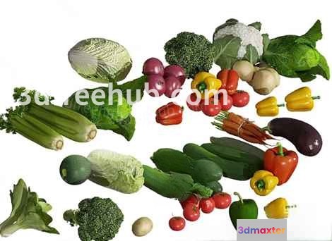 Various Vegetables 3D Model - 23498 - VRAY Render