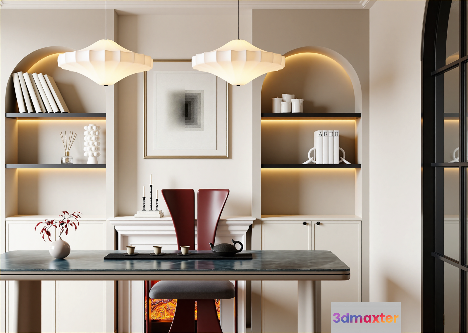 Modern Office Space 3D Model - 10434 - VRAY Render