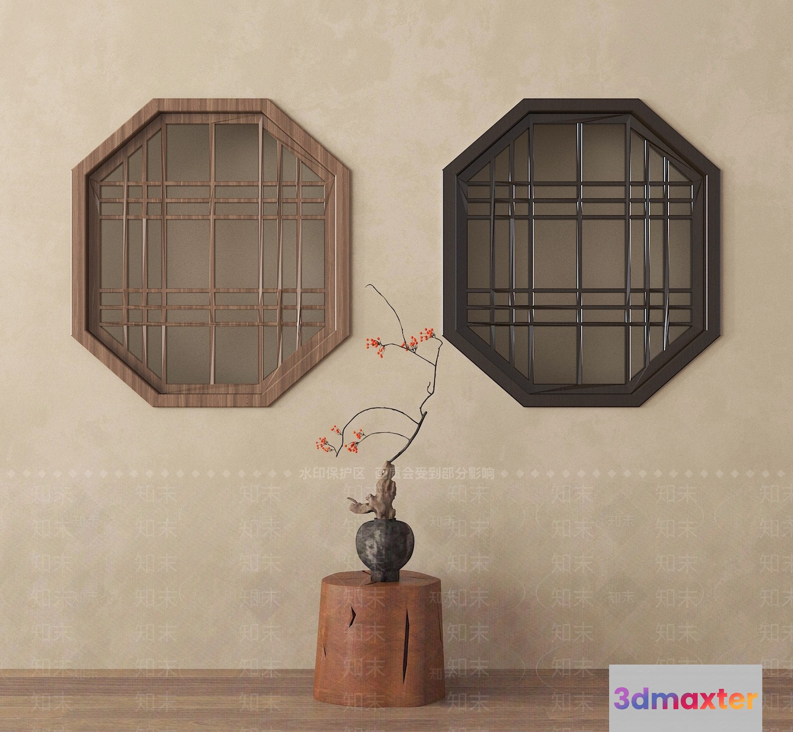 Traditional Japanese Decor 3D Model - 5479 - VRAY Render