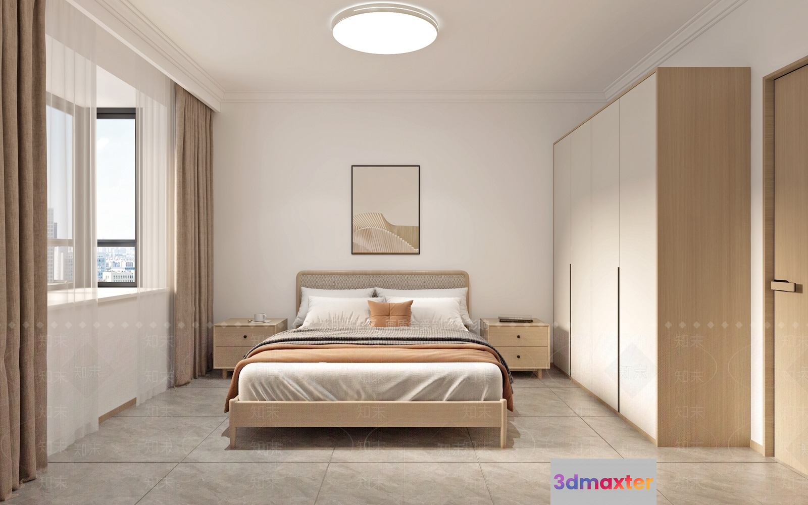 Cozy Bedroom 3D Model - 20061 - VRAY Render