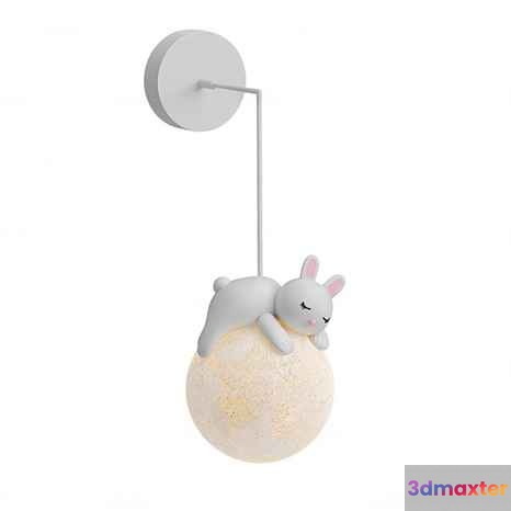 A White Rabbit-Shaped Light Fixture 3D Model - 13483 - CORONA Render