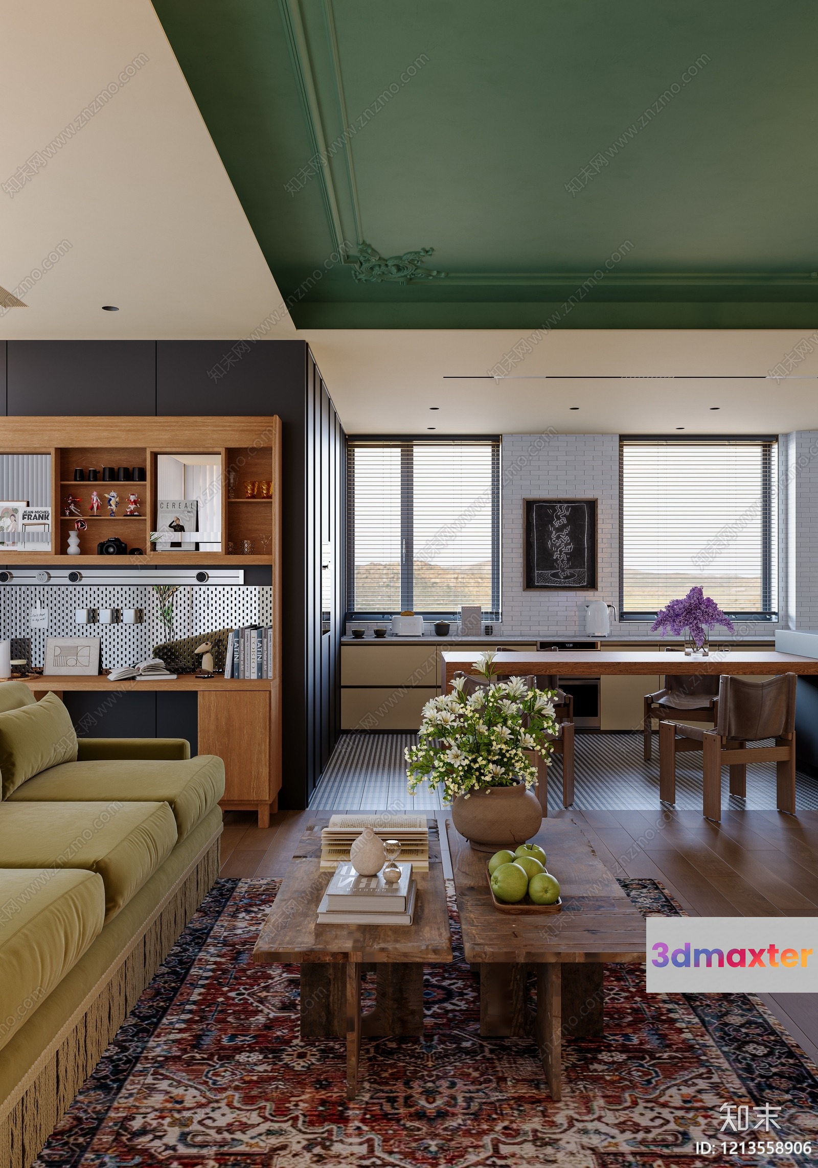Modern Living Room 3D Model - 4468 - VRAY Render