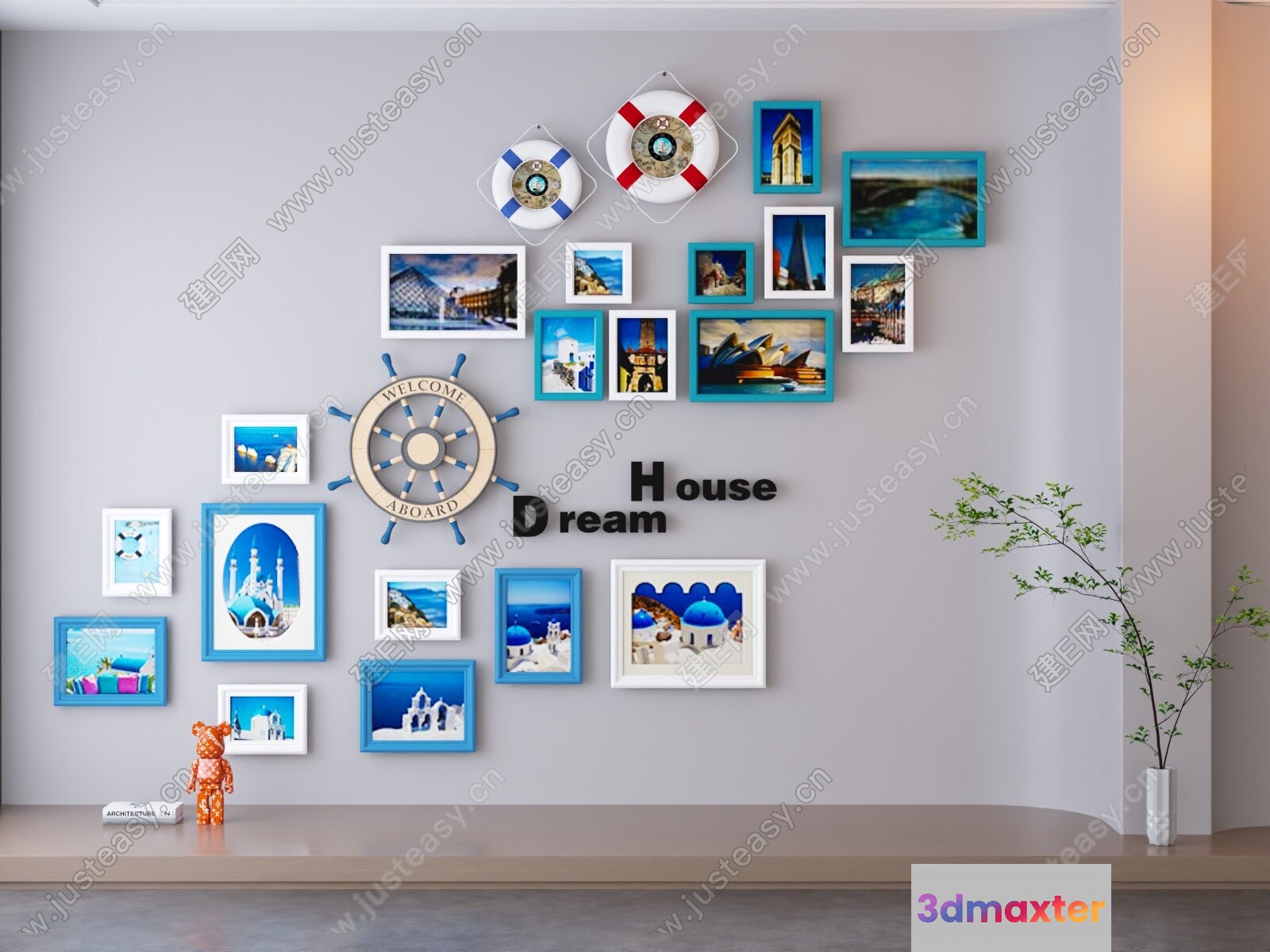 Cozy Beach Decor 3D Model - 16353 - VRAY Render
