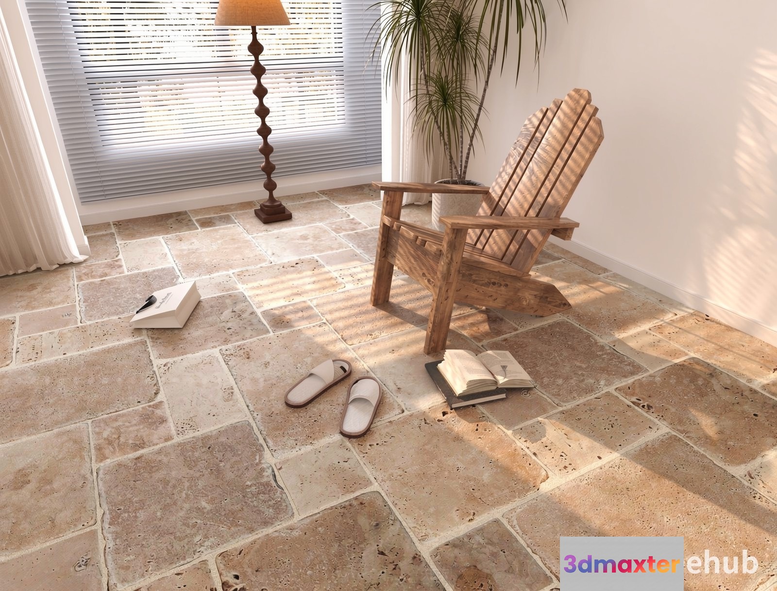 A Wooden Chair 3D Model - 22927 - VRAY Render