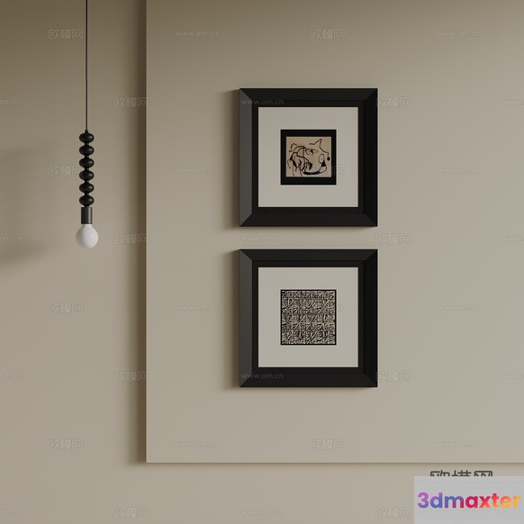 Minimalist Wall Art 3D Model - 14665 - VRAY Render