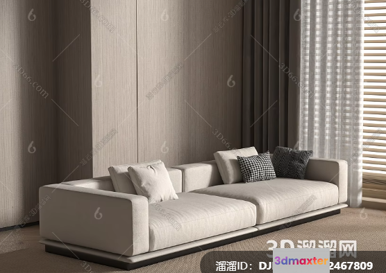 Modern 3D Sofa 3D Model - 18214 - VRAY Render