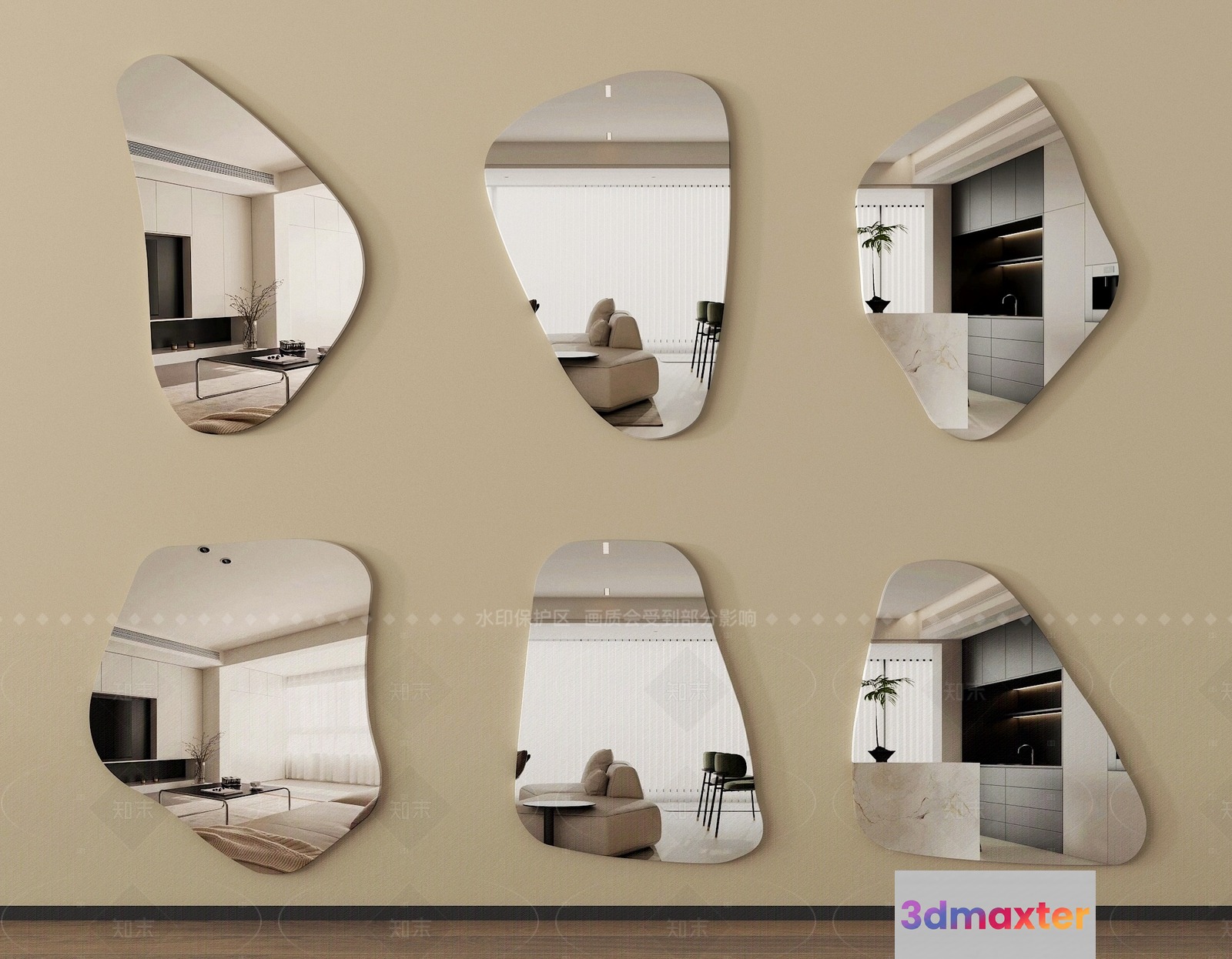 Modern Living Room 3D Model - 2766 - VRAY Render