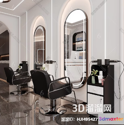 A Modern Salon 3D Model - 13870 - VRAY Render