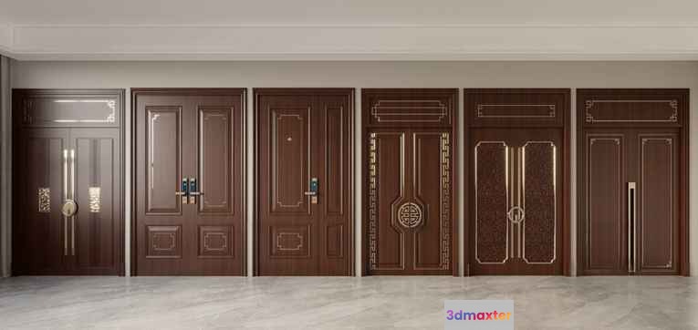 Brown Doors 3D Model - 22767 - VRAY Render