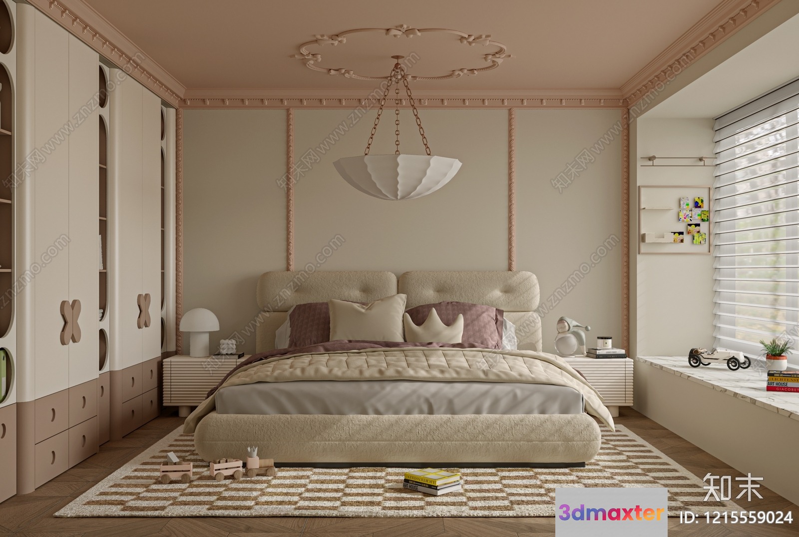 Cozy Bedroom 3D Model - 17558 - VRAY Render