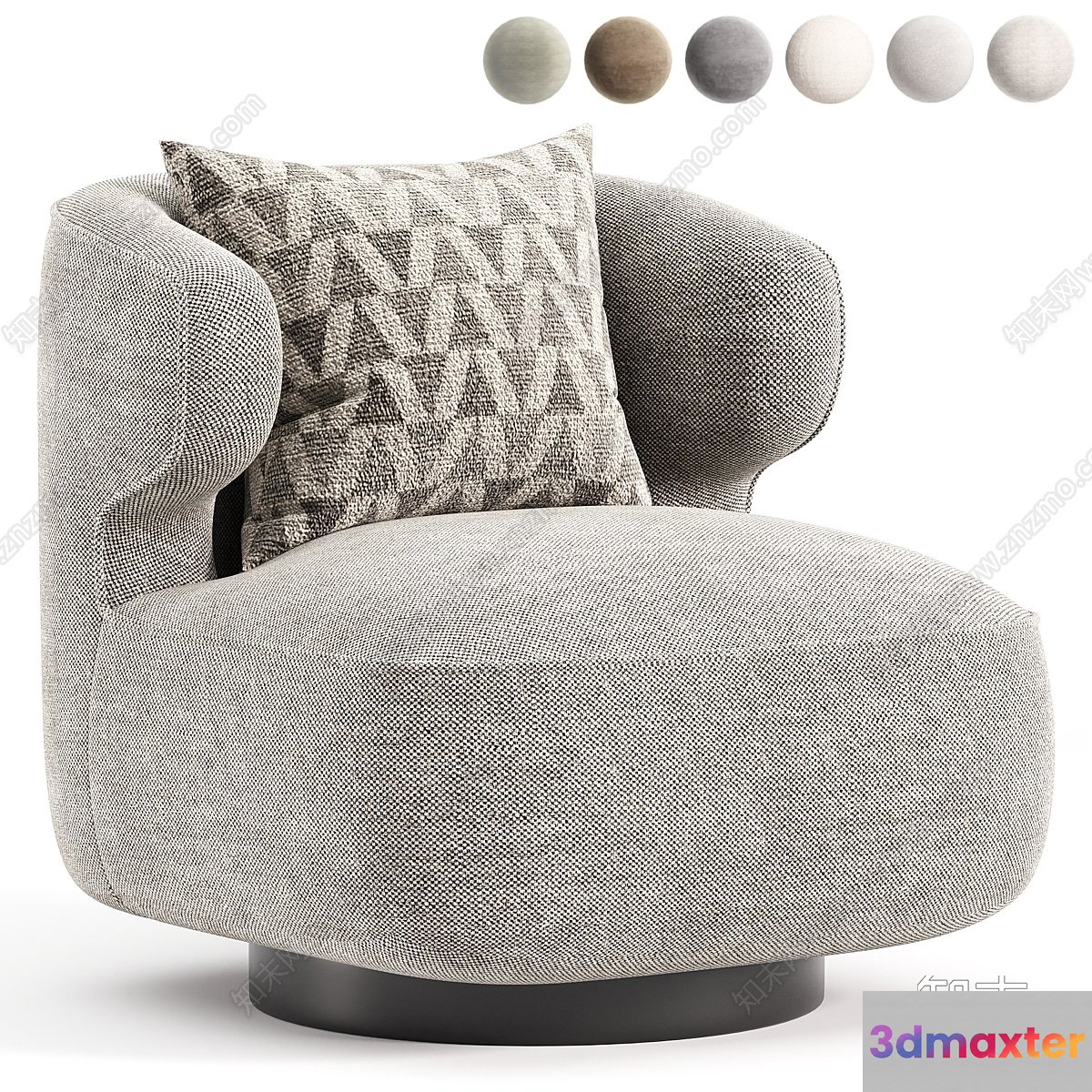 Modern Swivel Chair 3D Model - 4448 - VRAY Render