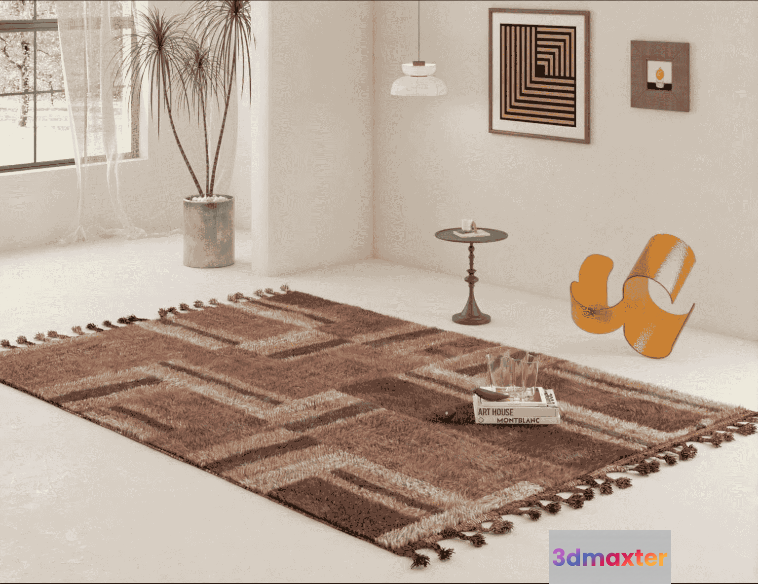 Modern Living Room 3D Model - 13523 - VRAY Render