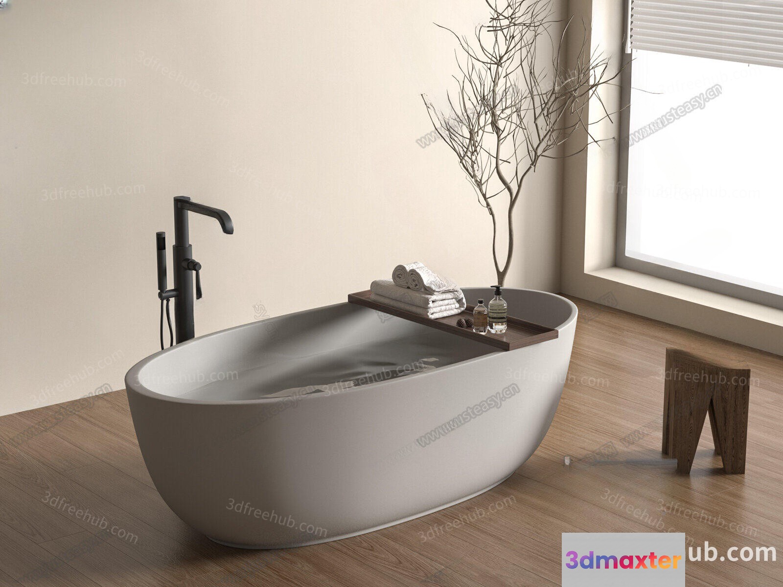 A Modern Bathroom 3D Model - 23486 - VRAY Render