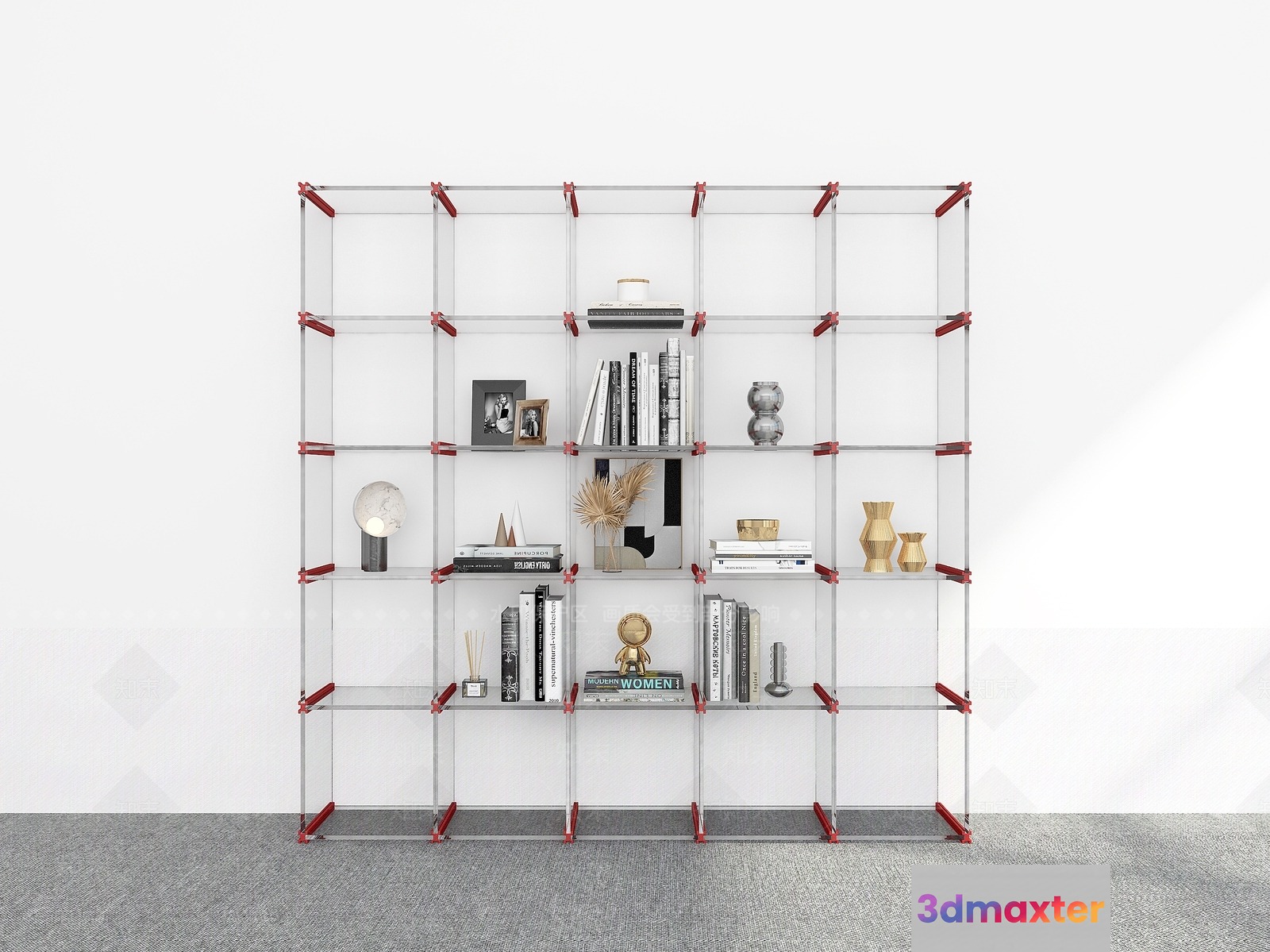 Modern Shelving Unit 3D Model - 15650 - VRAY Render