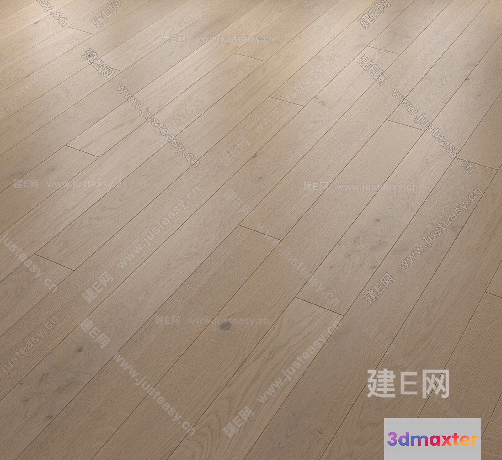 Light-Colored Wooden Floor 3D Model - 3754 - VRAY Render