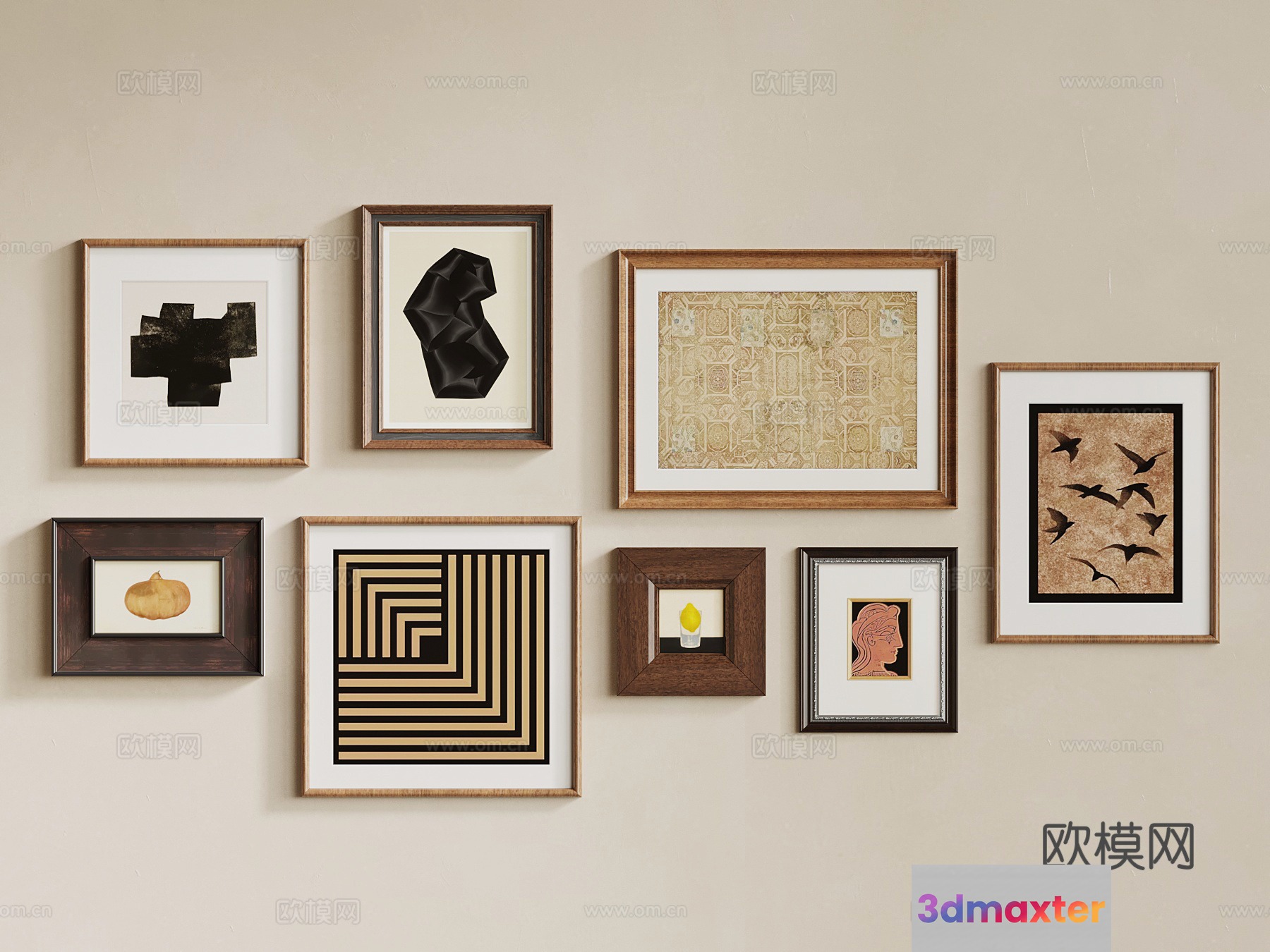 Abstract Art Pieces 3D Model - 10786 - VRAY Render