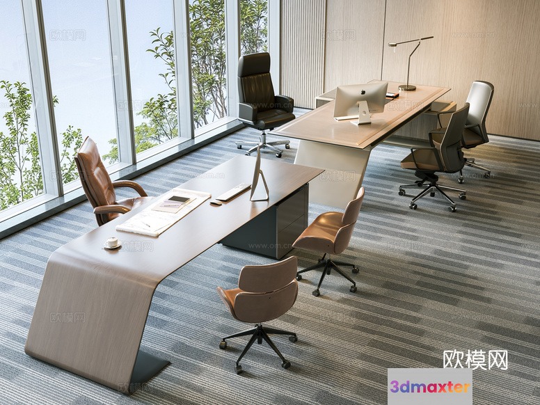 Modern Office Furniture 3D Model - 4509 - CORONA Render