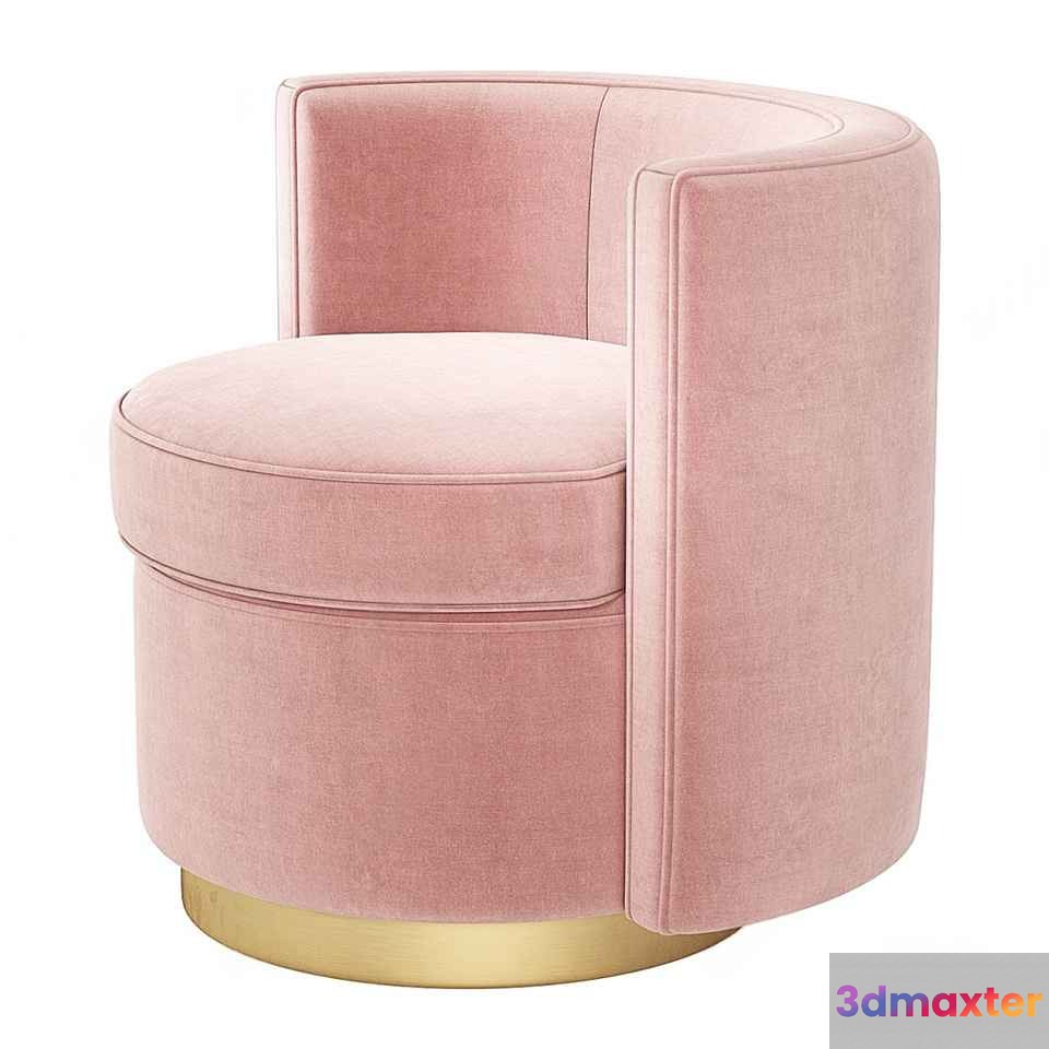 Modern Pink Chair 3D Model - 23361 - CORONA Render