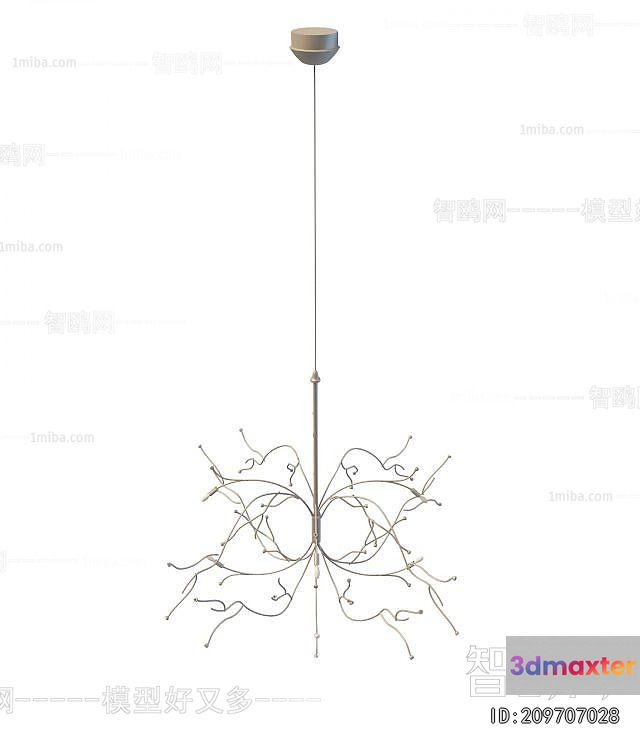 Metal Light Fixture 3D Model - 10065 - VRAY Render