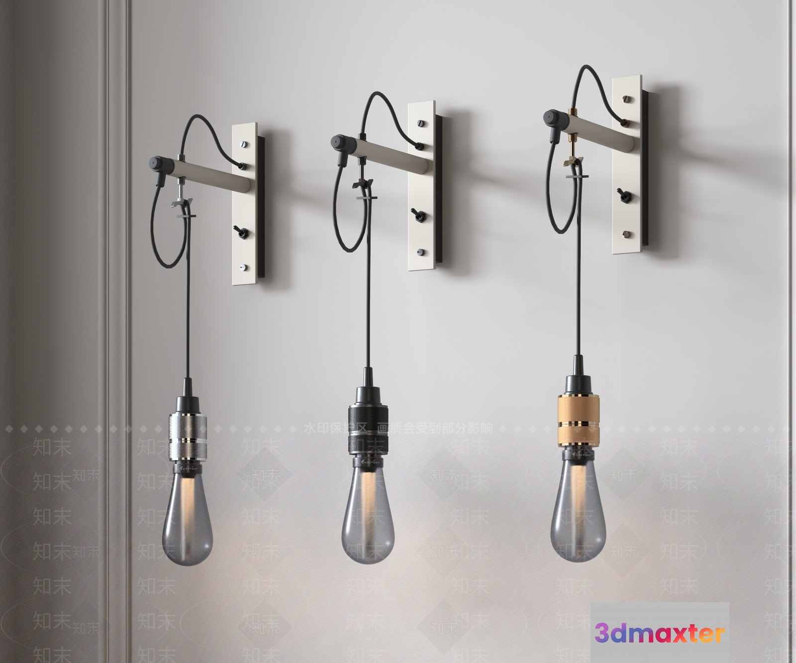 Modern Light Fixtures 3D Model - 8150 - VRAY Render