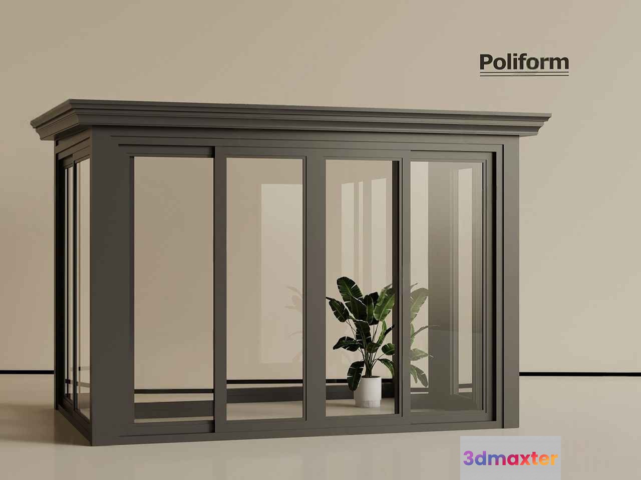 Gray Room Divider 3D Model - 10157 - VRAY Render