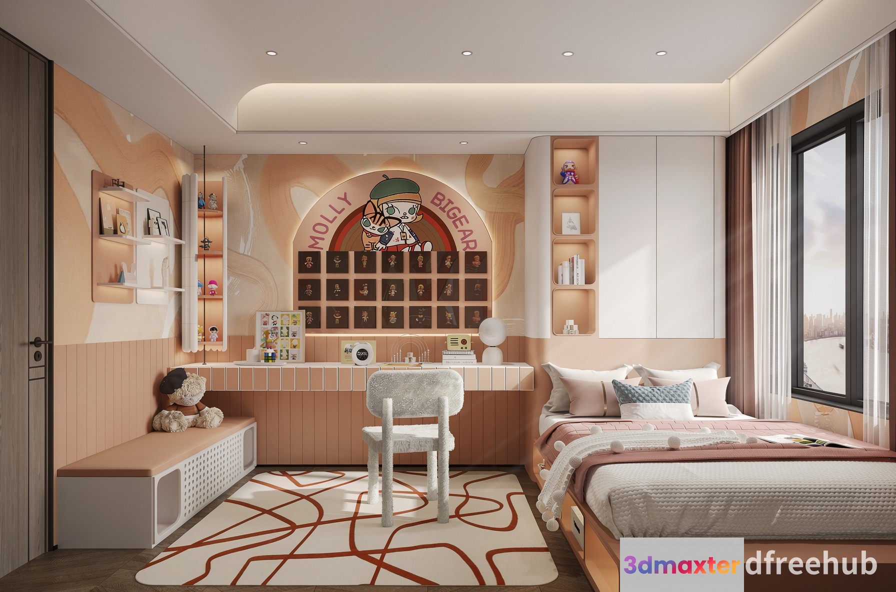 Cozy Bedroom 3D Model - 20606 - VRAY Render