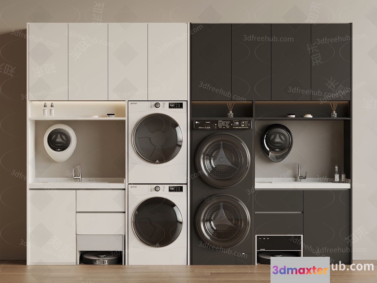 Modern Laundry Room 3D Model - 21323 - VRAY Render