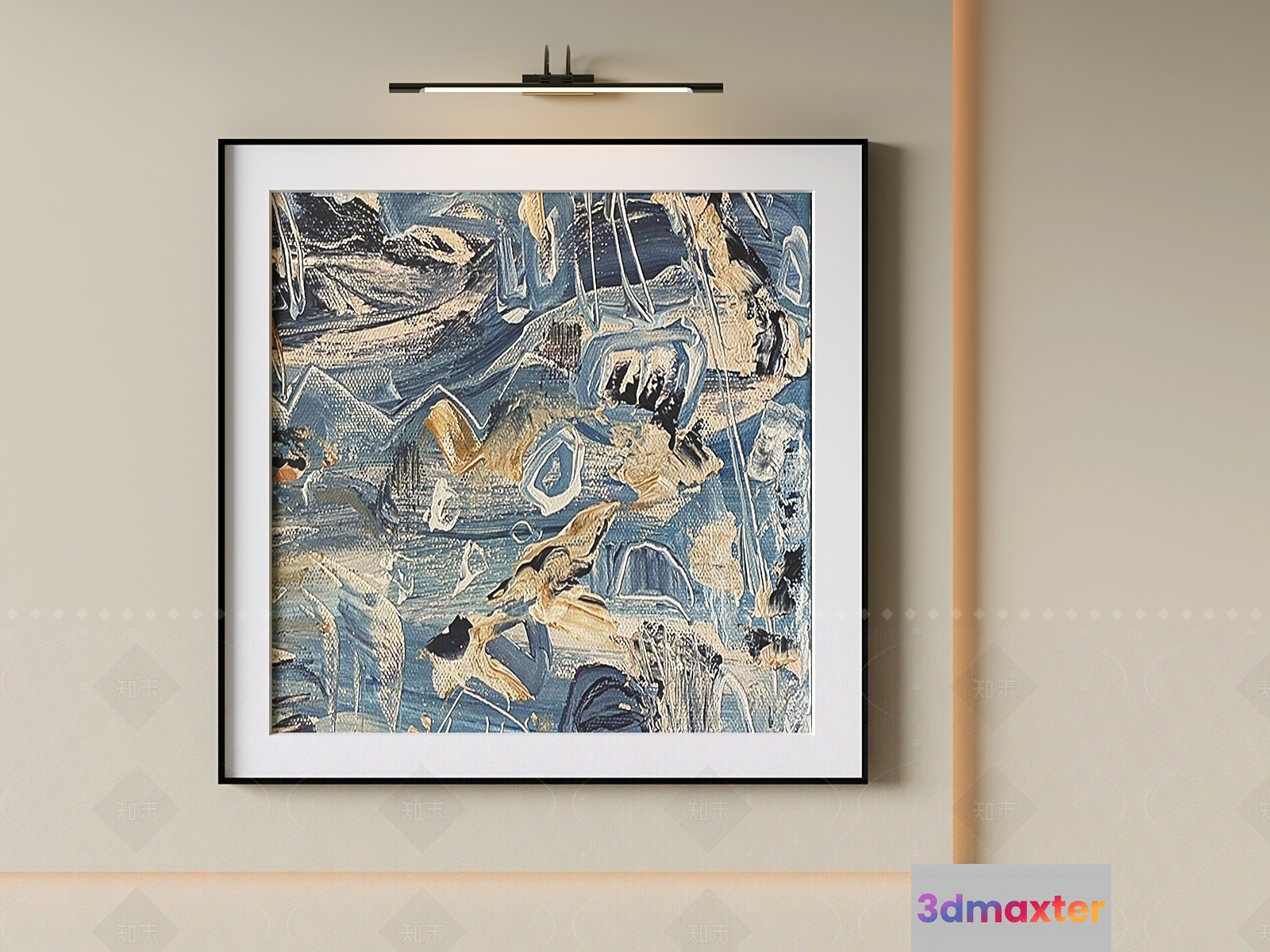 Abstract Art Piece 3D Model - 8487 - VRAY Render