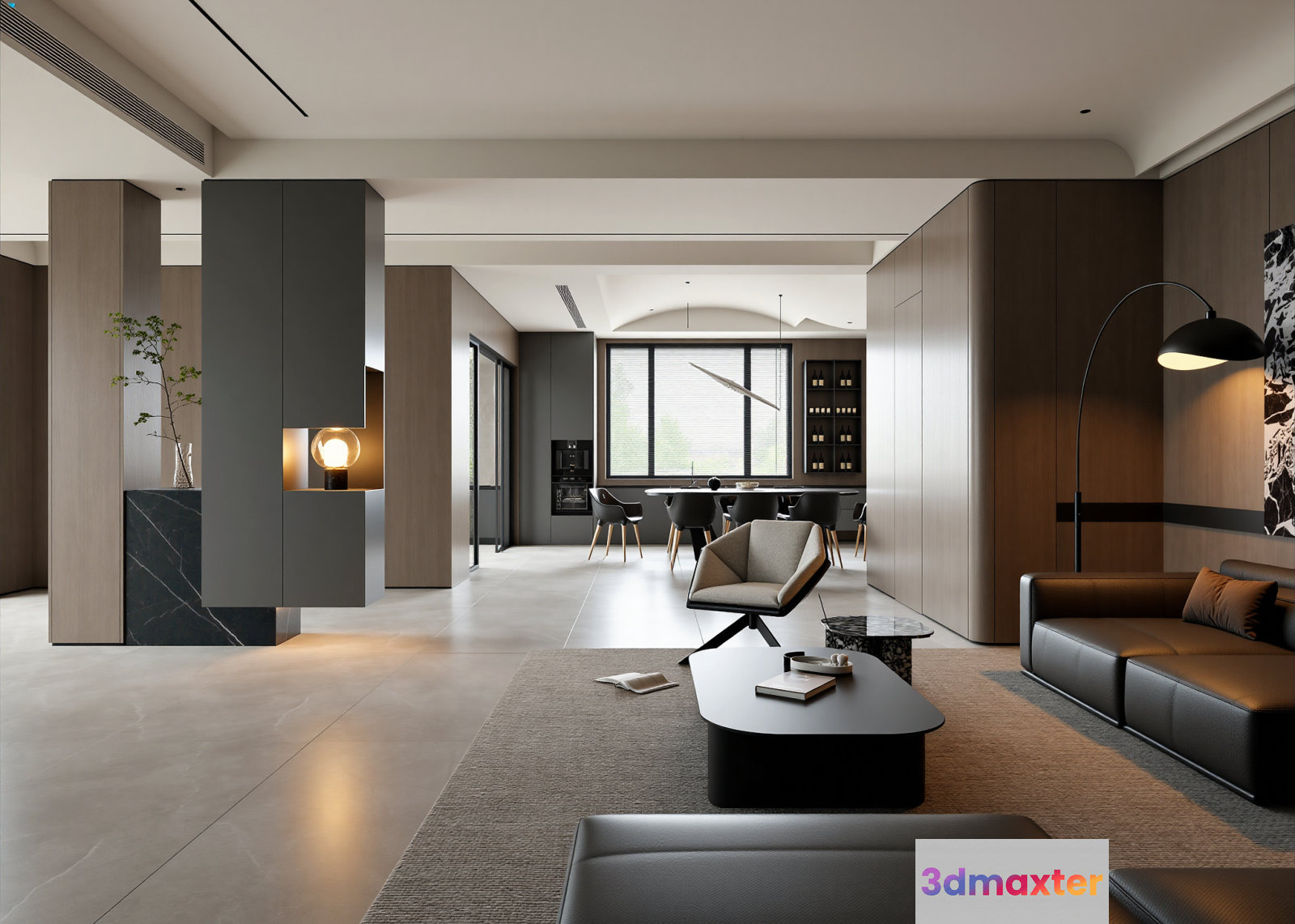 Modern Living Room 3D Model - 22852 - VRAY Render
