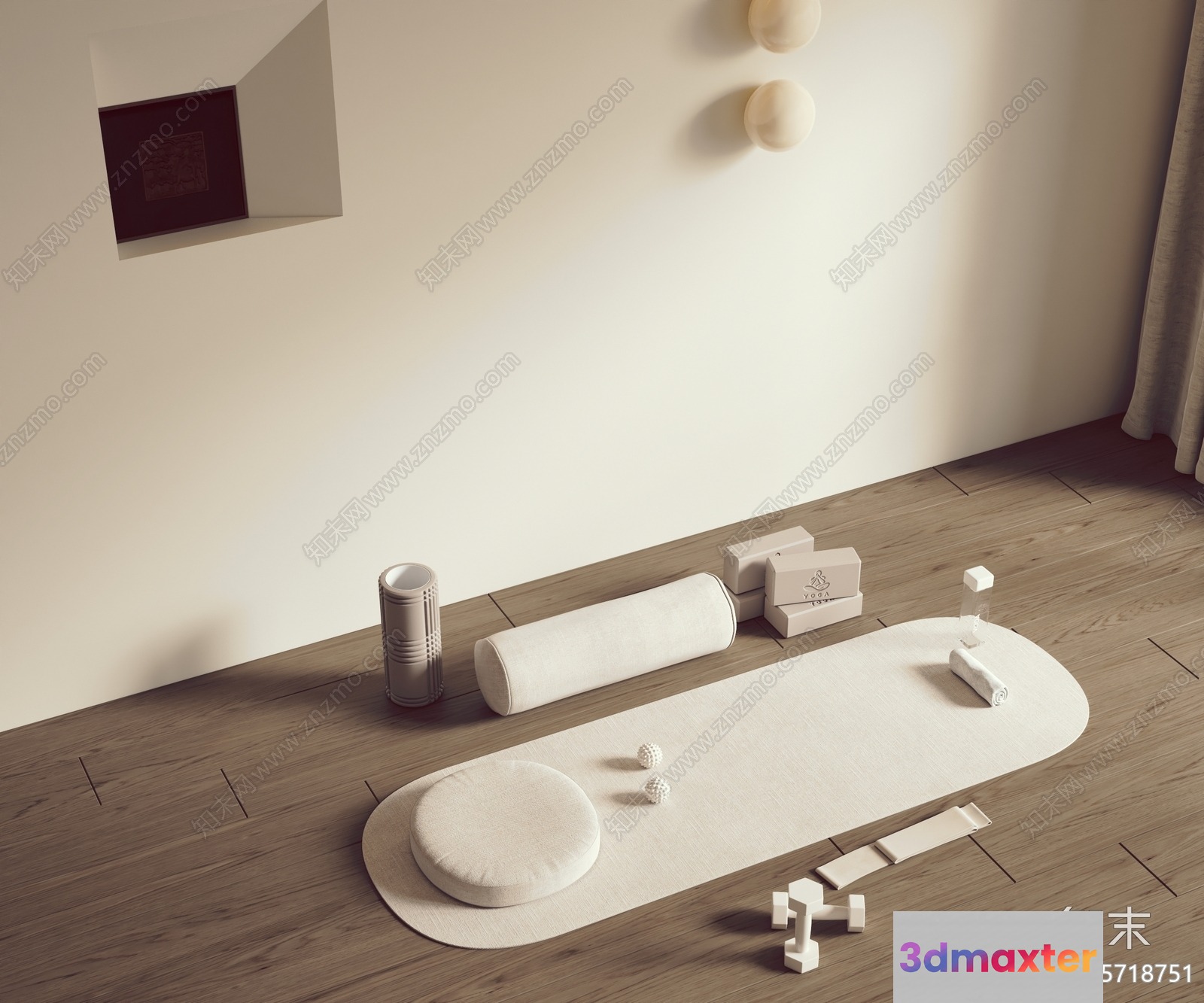 Modern Home Gym 3D Model - 5341 - VRAY Render