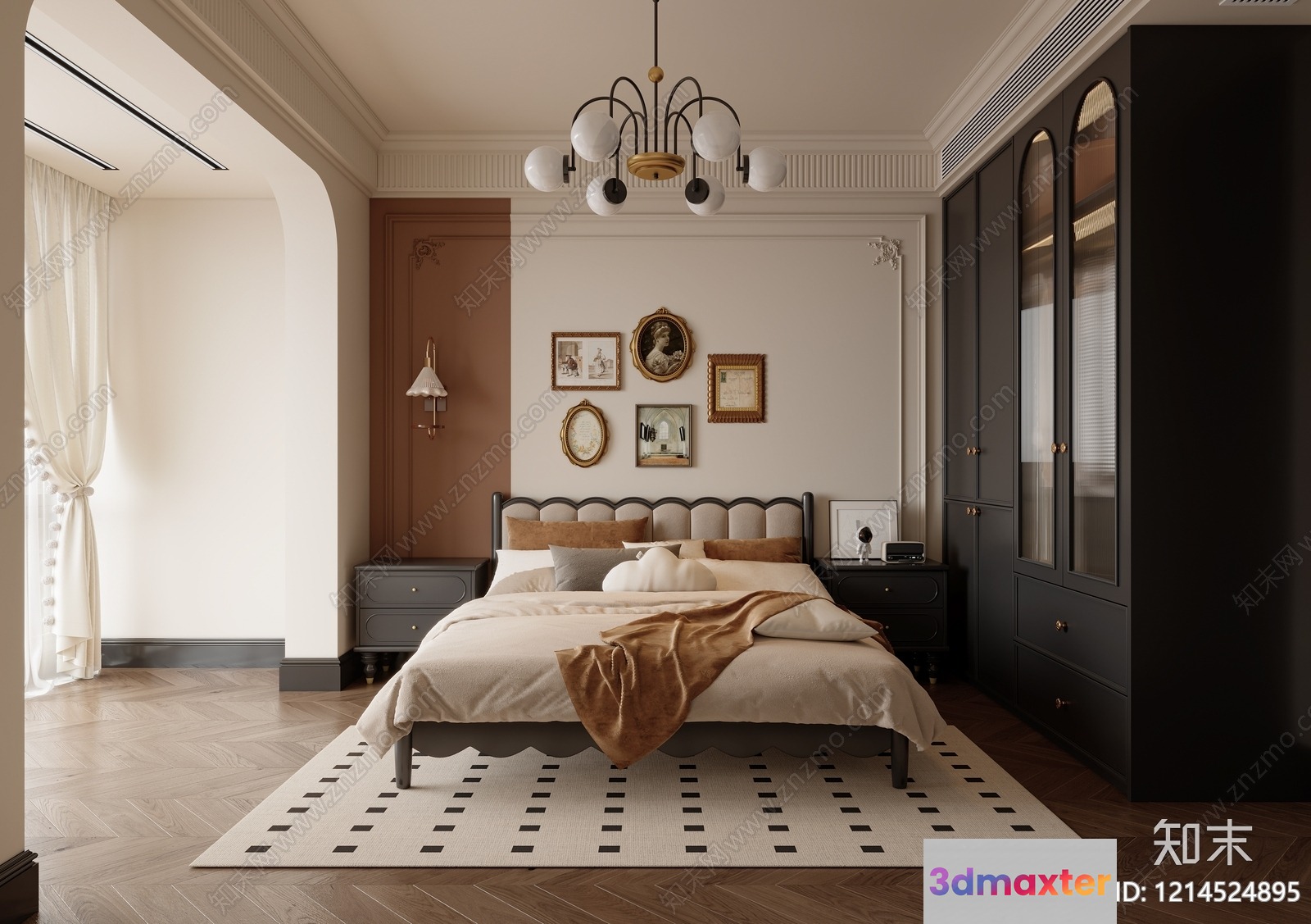 Cozy Bedroom 3D Model - 11067 - VRAY Render