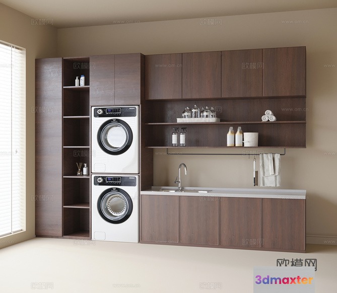 Modern Laundry Room 3D Model - 8996 - VRAY Render