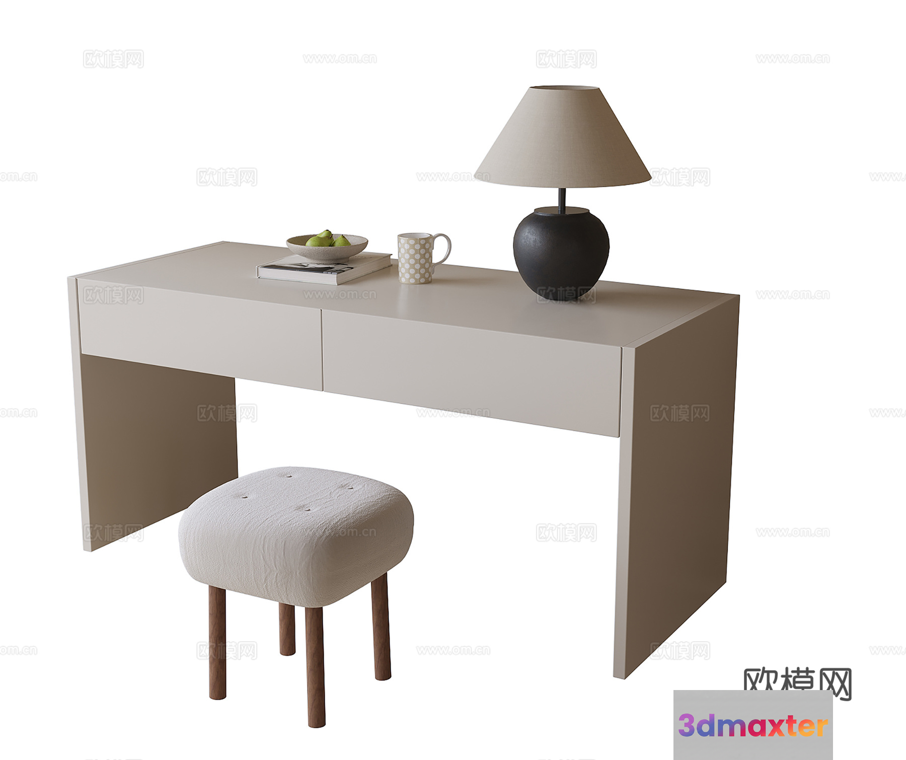 Modern Light Desk 3D Model - 1582 - VRAY Render