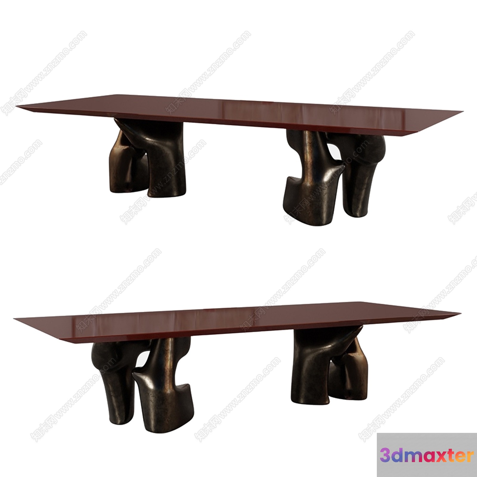 Modern Brown Table 3D Model - 5511 - VRAY Render